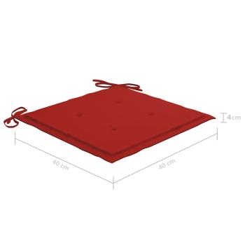 Klappbare Gartenstühle 2 Stk. mit Kissen Bambus