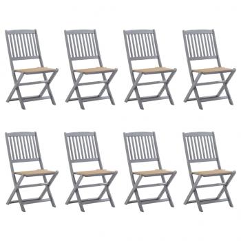 ARDEBO.de - Klappbare Gartenstühle 8 Stk. mit Kissen Massivholz Akazie