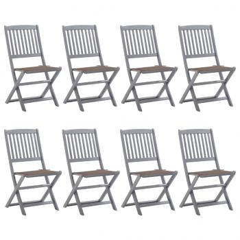 ARDEBO.de - Klappbare Gartenstühle 8 Stk. mit Kissen Massivholz Akazie