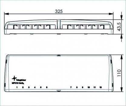 Telegärtner Mini-Verteiler, MPD12 AMJ/UMJ TH35/AP aw (100021394)