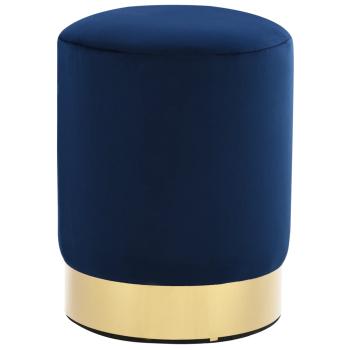 ARDEBO.de - Hocker Blau und Golden Samt