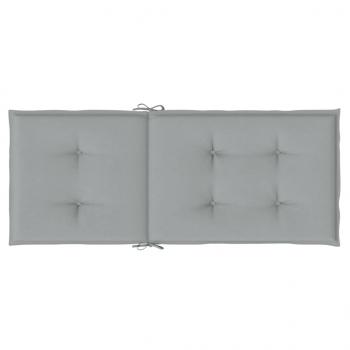 Hochlehner-Auflagen 4 Stk. Melange Hellgrau 120x50x4 cm Stoff