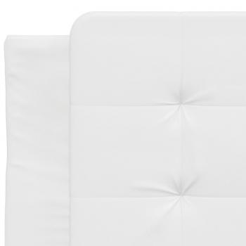 Bettgestell mit LED Weiß 90x190 cm Kunstleder