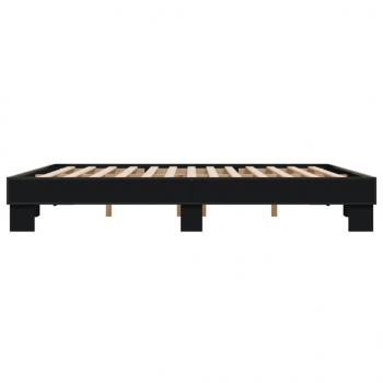 Bettgestell Schwarz 200x200 cm Holzwerkstoff und Metall