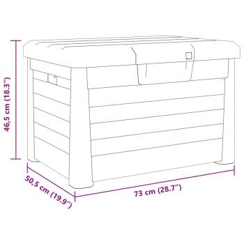 Outdoor-Kissenbox Anthrazit 73x50,5x46,5 cm Polypropylen