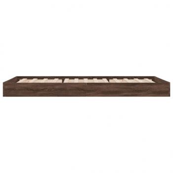 Bettgestell Braun Eichen-Optik 90x200 cm Holzwerkstoff