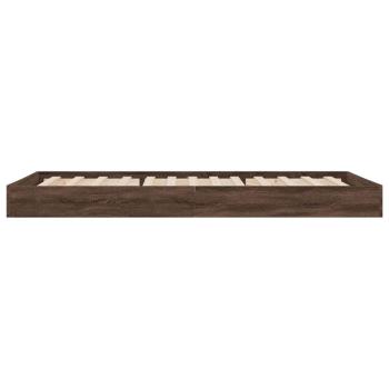 Bettgestell Braun Eichen-Optik 75x190 cm Holzwerkstoff