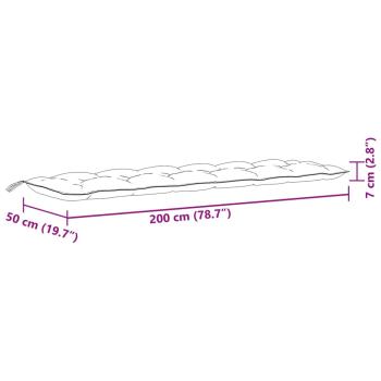 Gartenbank-Auflagen 2 Stk. Melange Beige 200x50x7 cm Stoff