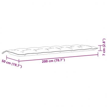 Gartenbank-Auflagen 2 Stk. Melange Taupe 200x50x7 cm Stoff