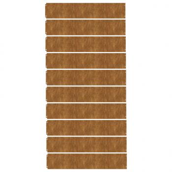 Rasenkanten 10 Stk. 20x103 cm Flexibel Cortenstahl