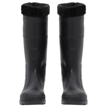 Gummistiefel mit Herausnehmbarem Innenfutter Schwarz Gr. 43 PVC