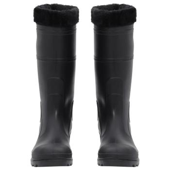 Gummistiefel mit Herausnehmbarem Innenfutter Schwarz Gr. 43 PVC