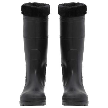 Gummistiefel mit Herausnehmbarem Innenfutter Schwarz Gr. 43 PVC