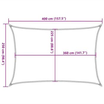 Sonnensegel 160 g/m² Rot 2,5x4 m HDPE