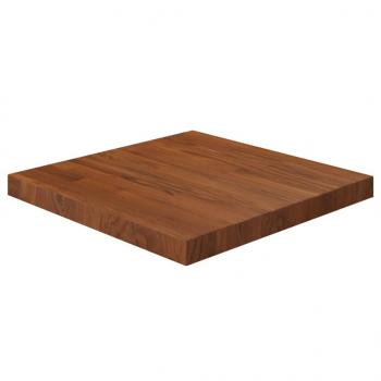 ARDEBO.de - Tischplatte Quadratisch Dunkelbraun 50x50x4cm Behandelte Eiche