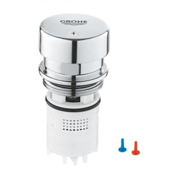 ARDEBO.de GROHE Euroeco Cosmopolitan T Kartusche, Selbstschluss-Stand-, Wand-und Brauseventil 1/2"", chrom (42383000)