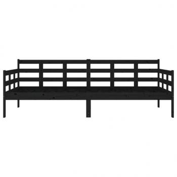 Tagesbett Schwarz Massivholz Kiefer 90x200 cm