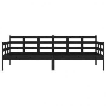 Tagesbett Schwarz Massivholz Kiefer 80x200 cm