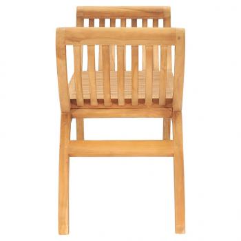 Gartenbank 126 cm Massivholz Teak