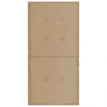 Gartenstuhlauflagen für Niedriglehner 2 Stk. Beige 100x50x3 cm