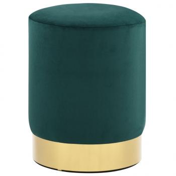 ARDEBO.de - Hocker Dunkelgrün und Golden Samt
