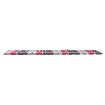 Sonnenliegen-Auflage Rot Karomuster 200x70x3 cm Oxford-Gewebe