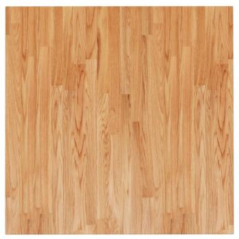 Tischplatte Quadratisch Hellbraun 80x80x4cm Behandelte Eiche