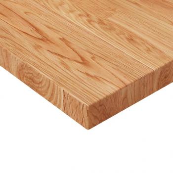 Tischplatte Quadratisch Hellbraun 80x80x4cm Behandelte Eiche