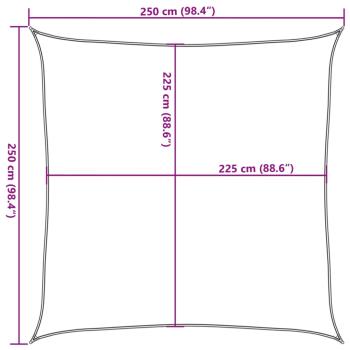 Sonnensegel 160 g/m² Gelb 2,5x2,5 m HDPE