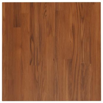 Tischplatte Quadratisch Dunkelbraun 50x50x1,5cm Eiche Behandelt