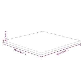 Tischplatte Quadratisch Dunkelbraun 50x50x1,5cm Eiche Behandelt