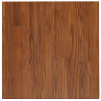 Tischplatte Quadratisch Dunkelbraun 50x50x2,5cm Eiche Behandelt