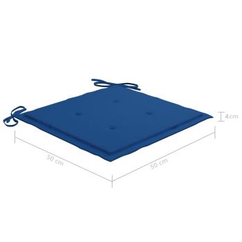 Gartenstühle mit Kissen 2 Stk. Massivholz Akazie