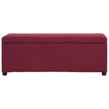 Bank mit Staufach 116 cm Weinrot Polyester
