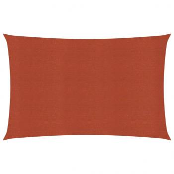 ARDEBO.de - Sonnensegel 160 g/m² Terrakottarot 2,5x5 m HDPE