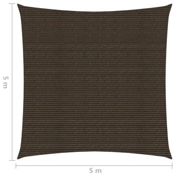 Sonnensegel 160 g/m² Braun 5x5 m HDPE  