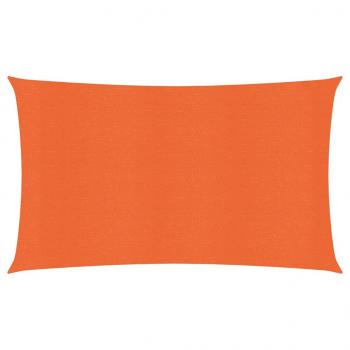 ARDEBO.de - Sonnensegel 160 g/m² Orange 2,5x5 m HDPE