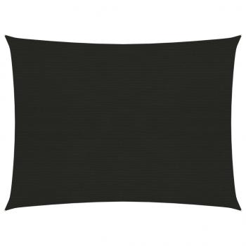 ARDEBO.de - Sonnensegel 160 g/m² Schwarz 6x7 m HDPE