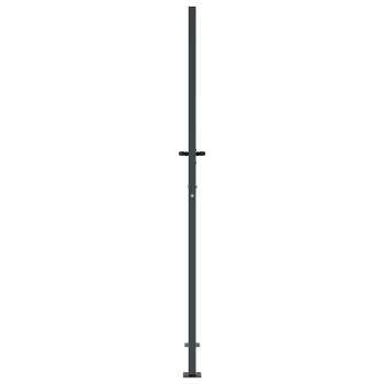 Gartentor Anthrazit 105x180 cm Stahl Gras-Design
