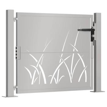 Gartentor 105x80 cm Cortenstahl Gras-Design