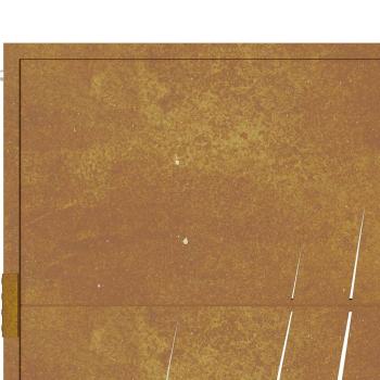 Gartentor 105x80 cm Cortenstahl Gras-Design
