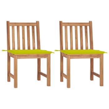 ARDEBO.de - Gartenstühle 2 Stk. mit Kissen Massivholz Teak