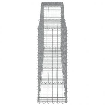 Gabionen mit Hochbogen 20 Stk 400x50x120/140cm Verzinktes Eisen