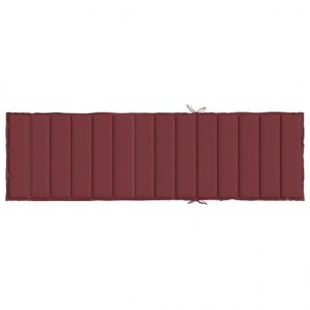 Sonnenliegen-Auflage Melange Weinrot 200x60x4 cm Stoff