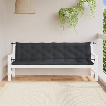 Gartenbank-Auflagen 2 Stk. Melange Anthrazit 200x50x7 cm Stoff