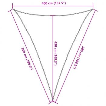 Sonnensegel Hellgrau 4x5x5 m 100% Polyester Oxford