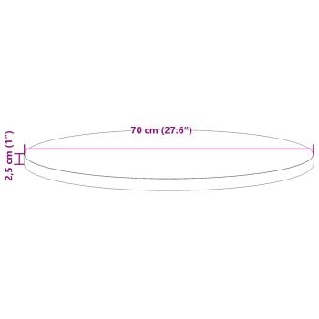 Tischplatte Rund Wachsbraun Ø70x2,5 cm Massivholz Kiefer