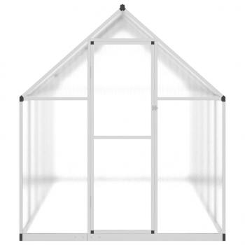 Gewächshaus mit Fundamentrahmen Silber 334x169x195cm Aluminimum