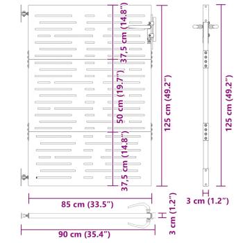 Gartentor 85x75 cm Cortenstahl Baum-Design