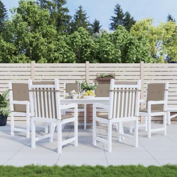 ARDEBO.de - Gartenstuhlauflagen für Niedriglehner 6 Stk. Taupe 100x50x3 cm